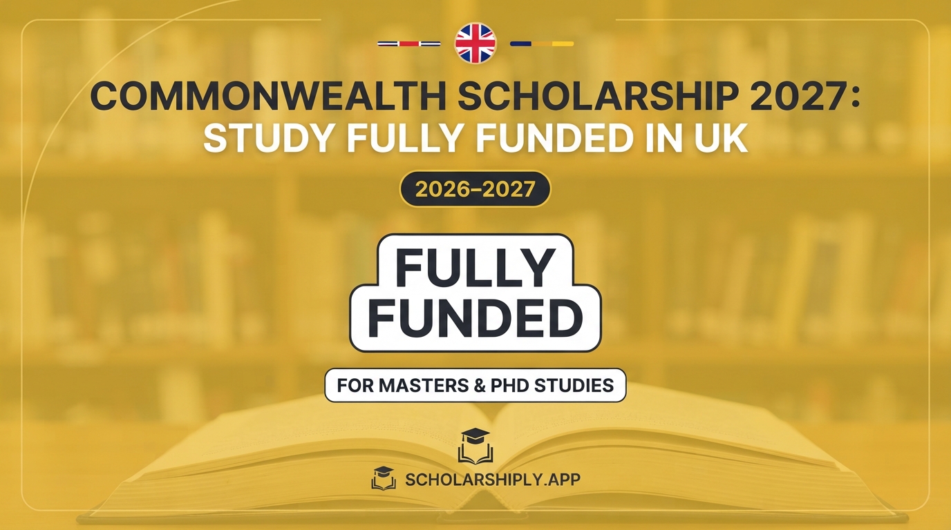 Commonwealth Scholarship 2027: Study Fully Funded in UK