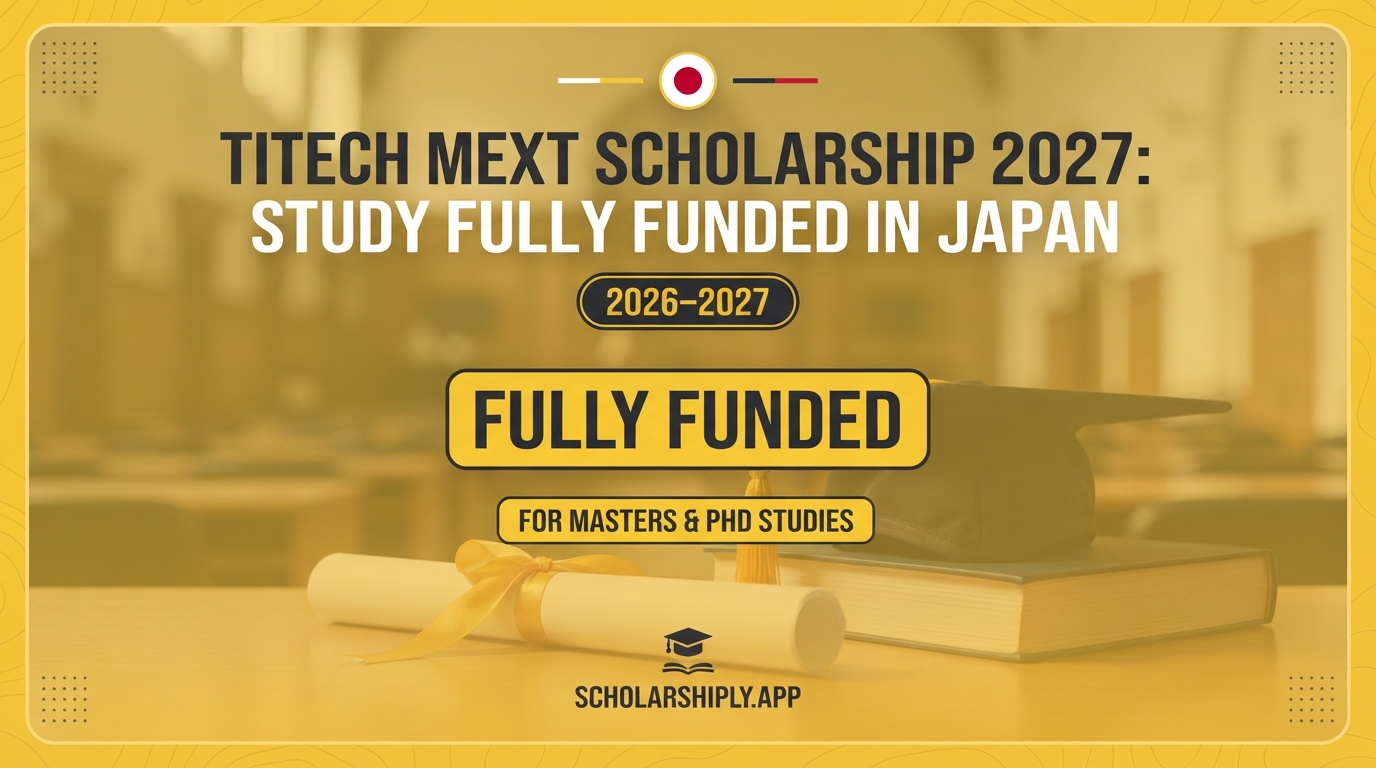 Titech MEXT Scholarship 2027: Study Fully Funded in Japan