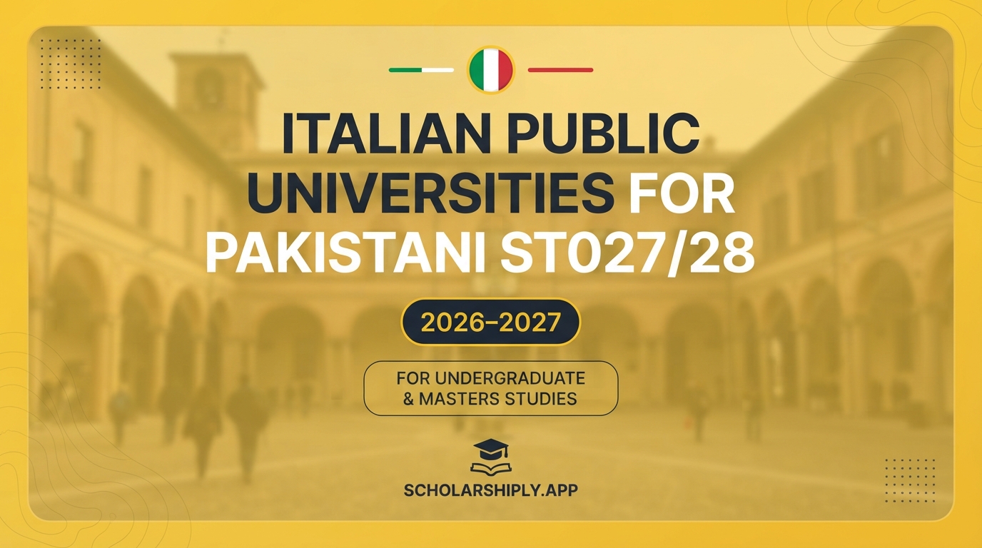 Italian public universities for Pakistani students 2027/28