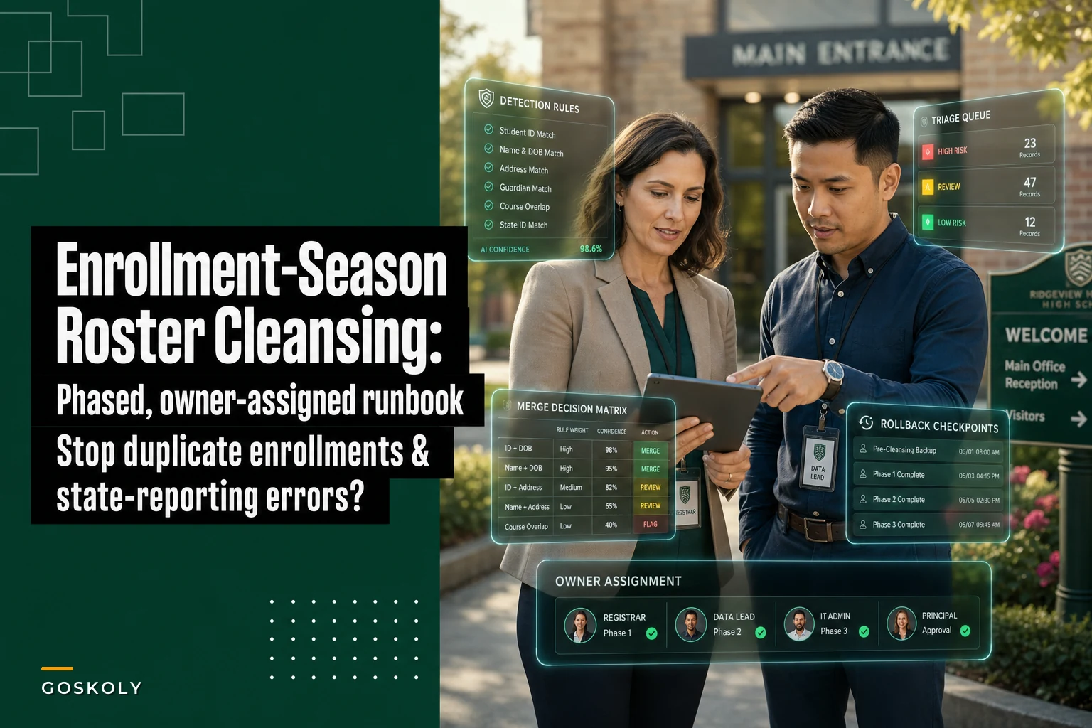 Enrollment‑Season Roster Cleansing: A Phased, Owner‑Assigned Duplicate‑Resolution Runbook