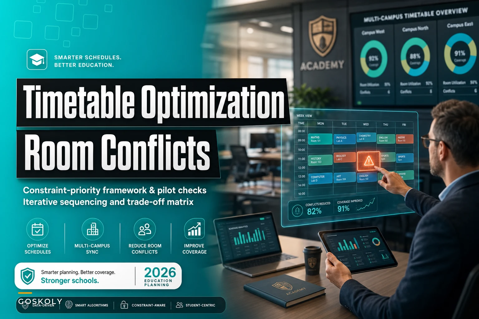 Multi‑Campus Timetable Optimization to Reduce Room Conflicts and Improve Coverage