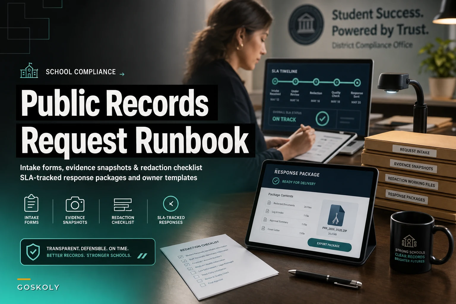 Public Records Request Runbook: Intake, Redaction and SLA-Tracked Response Packages