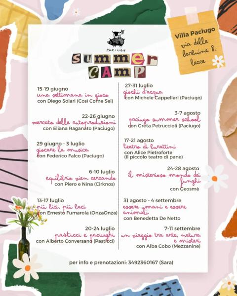 Paciugo Summer Camp: Un viaggio tra arte, natura e misteri