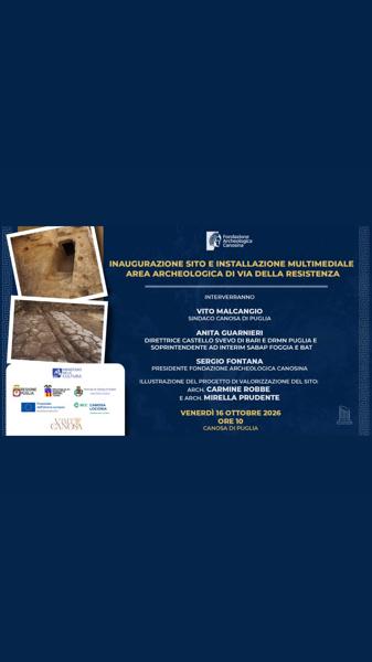Inaugurazione sito e installazione multimediale Area Archeologica di Via della Resistenza