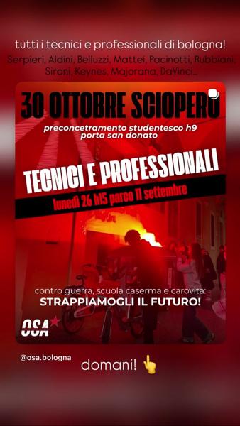 Sciopero Tecnici e Professionali