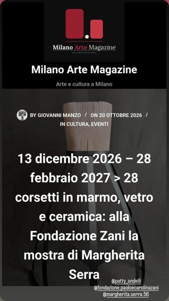 28 corsetti in marmo, vetro e ceramica
