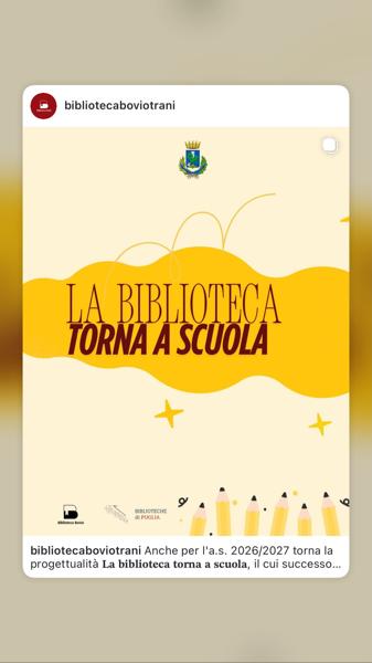 La biblioteca torna a scuola