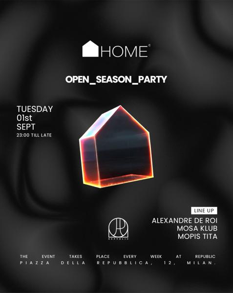 HOME - OPENING SEASON PARTY