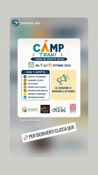 Camp Trani - I Luoghi del Riscatto Sociale