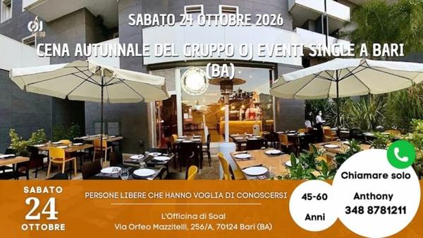 Cena autunnale del gruppo Oj Eventi Single