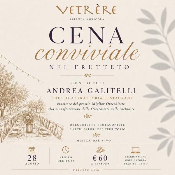 Cena conviviale nel Frutteto