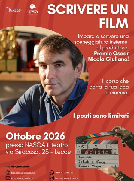 Scrivere un film: corso di sceneggiatura con Nicola Giuliano