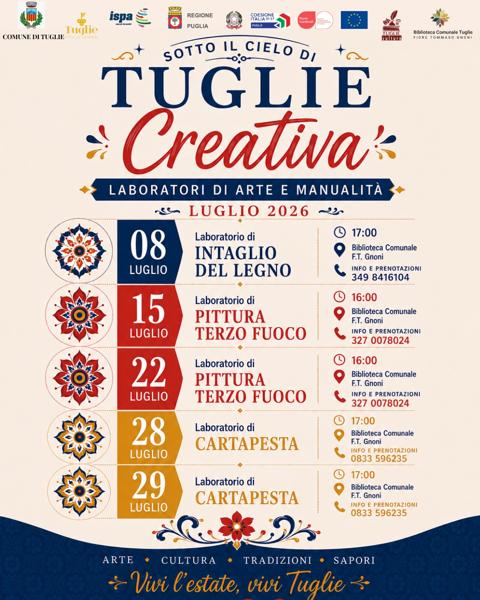Tuglie Creativa: Laboratorio di Pittura Terzo Fuoco