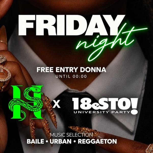 Friday • Hustle x 18eSto! University Night