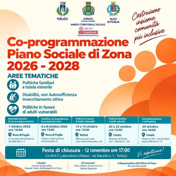 Assemblea Plenaria - Avvio Co-programmazione Piano Sociale di Zona