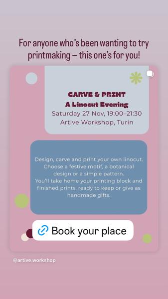 Carve & Print · A Linocut Evening