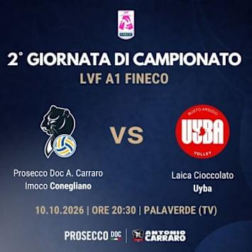 Prosecco Doc A. Carraro Imoco Conegliano vs Laica Cioccolato Uyba