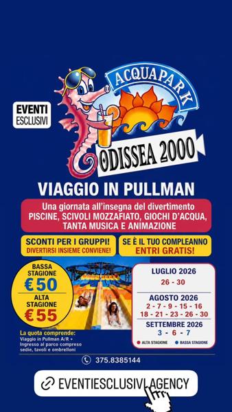 Viaggio in Pullman Acquapark Odissea 2000
