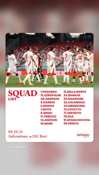 Salernitana vs SSC Bari