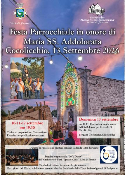 Festa Parrocchiale in onore di Maria SS. Addolorata