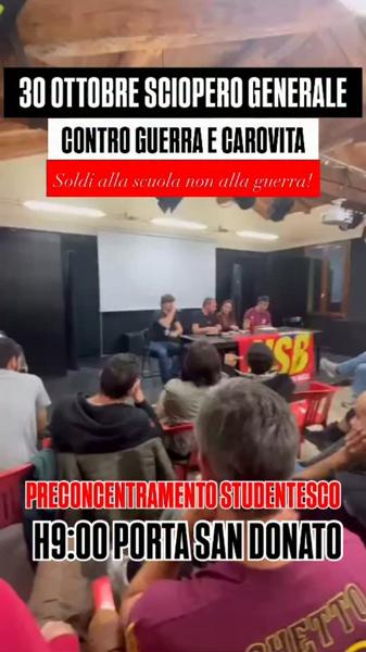 Sciopero Generale - Contro Guerra e Carovita