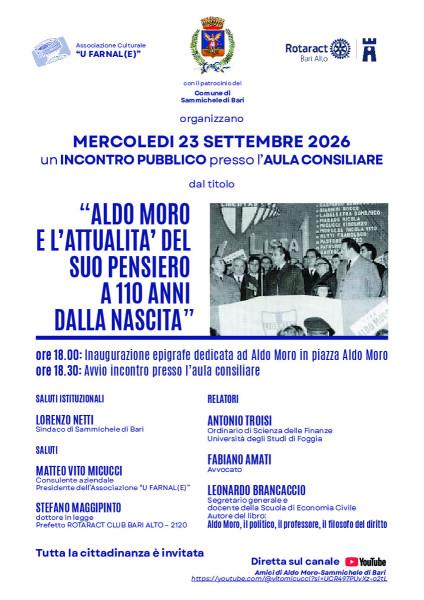 Inaugurazione epigrafe dedicata ad Aldo Moro