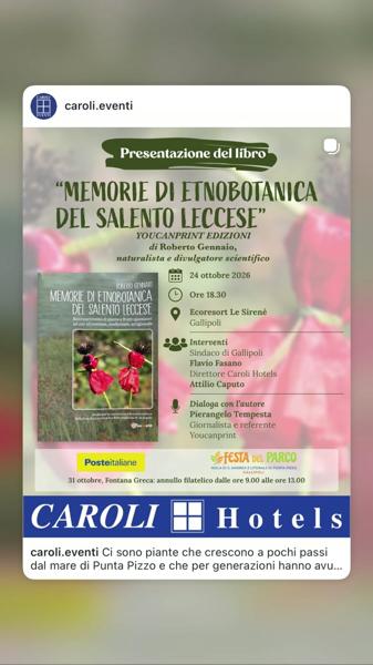 Presentazione del libro "Memorie di Etnobotanica del Salento Leccese"