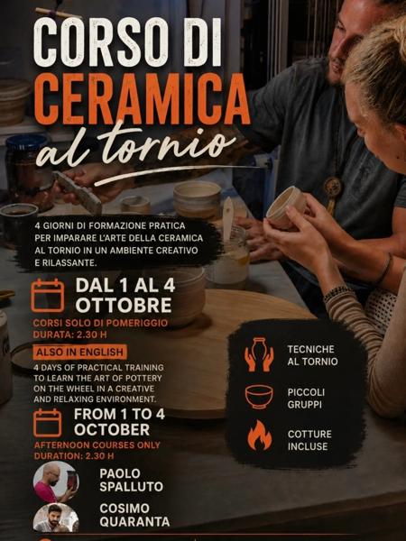 Corso di ceramica al tornio