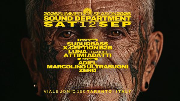 SOUND DEPARTMENT 12 Settembre w/SUBURBASS, ADIEL and MARCOLINO ULTRASUONI, ZERØ