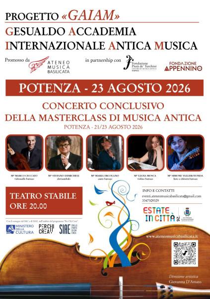 Concerto conclusivo della masterclass di musica antica