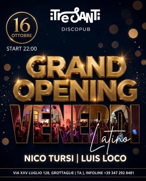 Grand Opening Venerdì Latino