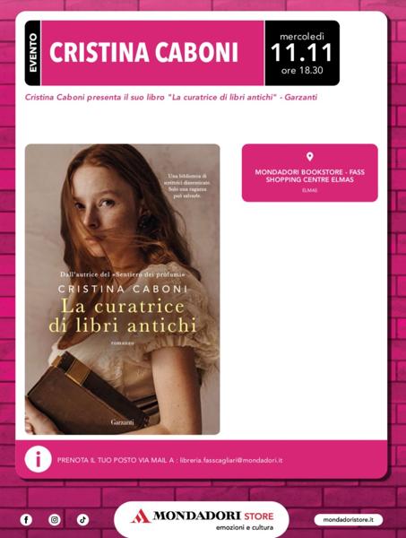 Cristina Caboni presenta "La curatrice di libri antichi"