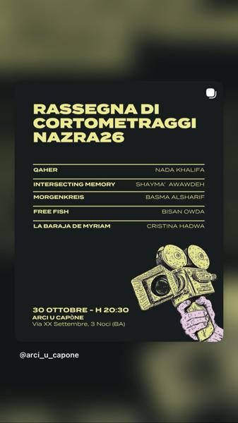 Rassegna di cortometraggi Nazra26