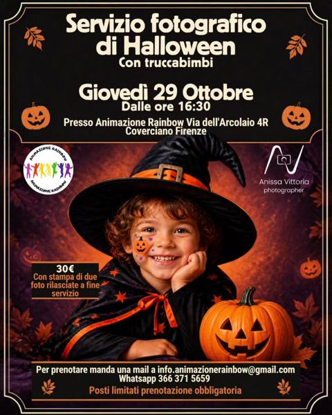 Servizio fotografico di Halloween con truccabimbi