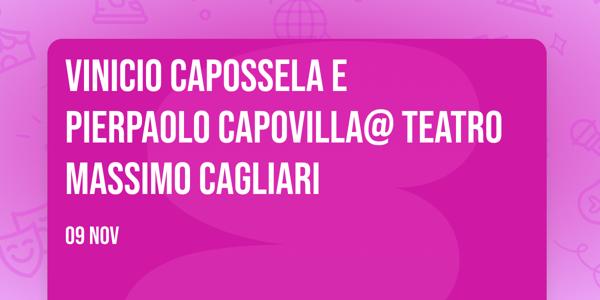 Vinicio Capossela e Pierpaolo Capovilla@ Teatro Massimo Cagliari