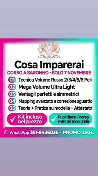 Corso Avanzato Tecnica Volume Russo & Mega Volume Ultra Light
