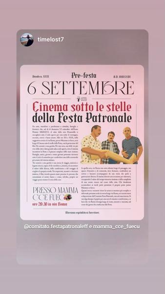 Cinema sotto le stelle della Festa Patronale