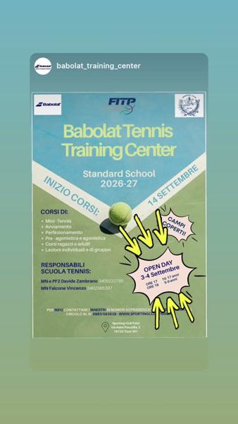 Open Day Babolat Tennis Training Center