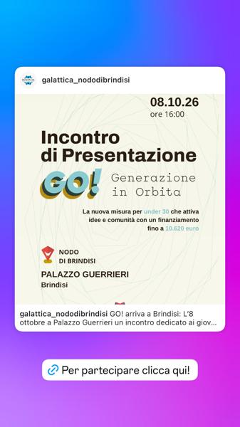 Incontro di Presentazione - GO! Generazione in Orbita