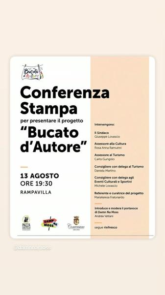 Conferenza Stampa Bucato d'Autore