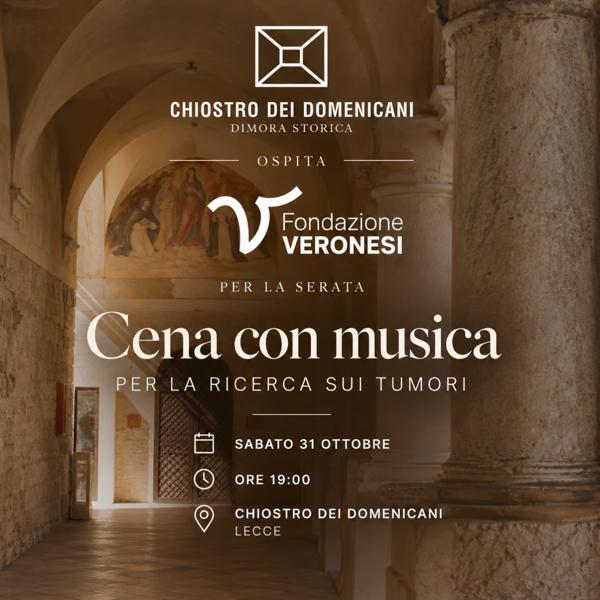Cena con musica per la ricerca sui tumori