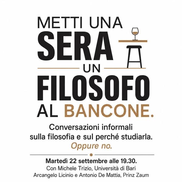 Metti una sera un filosofo al bancone