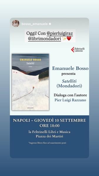 Emanuele Bosso presenta Satelliti