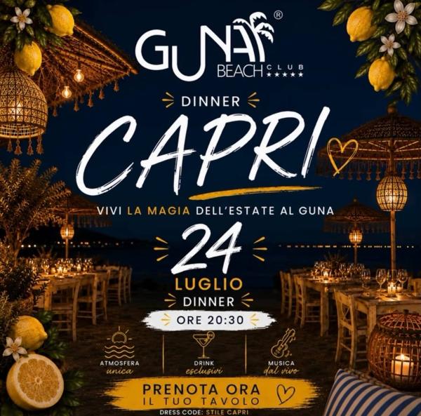 Serata a tema Capri