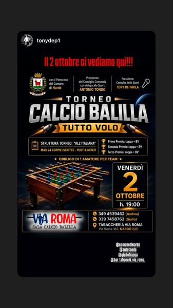 Torneo Calcio Balilla - Tutto Volo