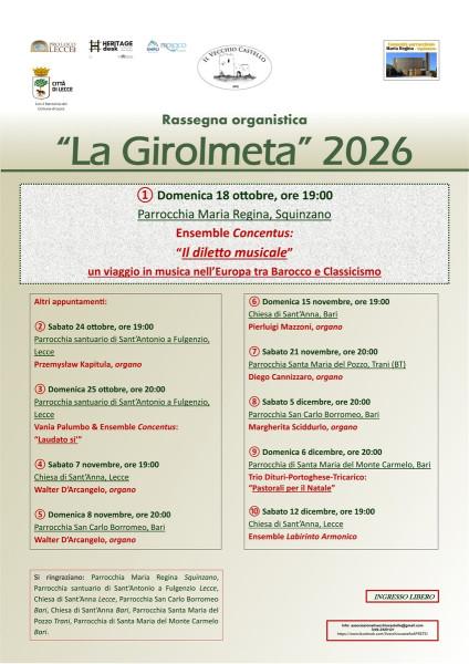 La Girolmeta 2026: concerto d'organo