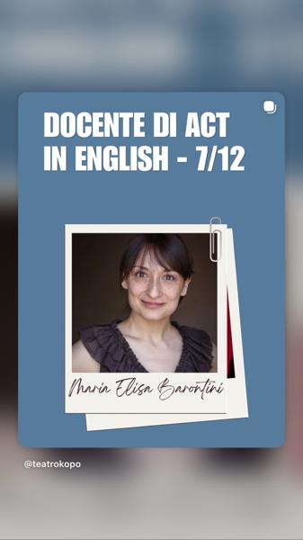 Docente di Act in English