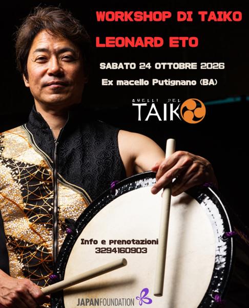 Workshop di Taiko con Leonard Eto