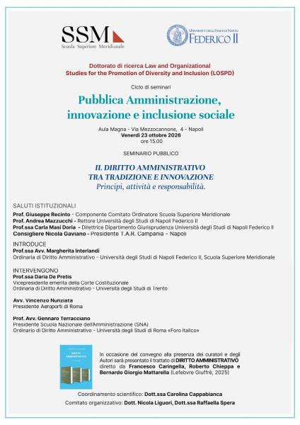 Il diritto amministrativo tra tradizione e innovazione. Principi, attività e responsabilità