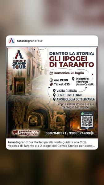 Dentro la Storia: Gli Ipogei di Taranto